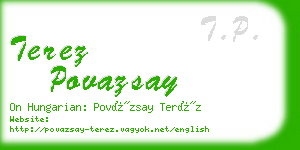 terez povazsay business card